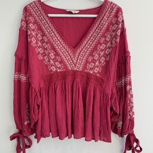 Pink Bohemian Top